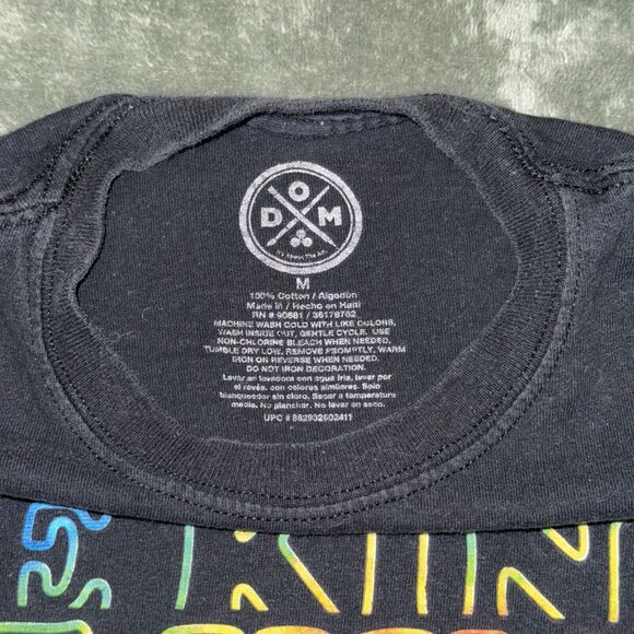 DOM T-Shirt Men's Medium Black 100% Cotton Be Kind To One Another Graphic Print - Picture 6 of 6